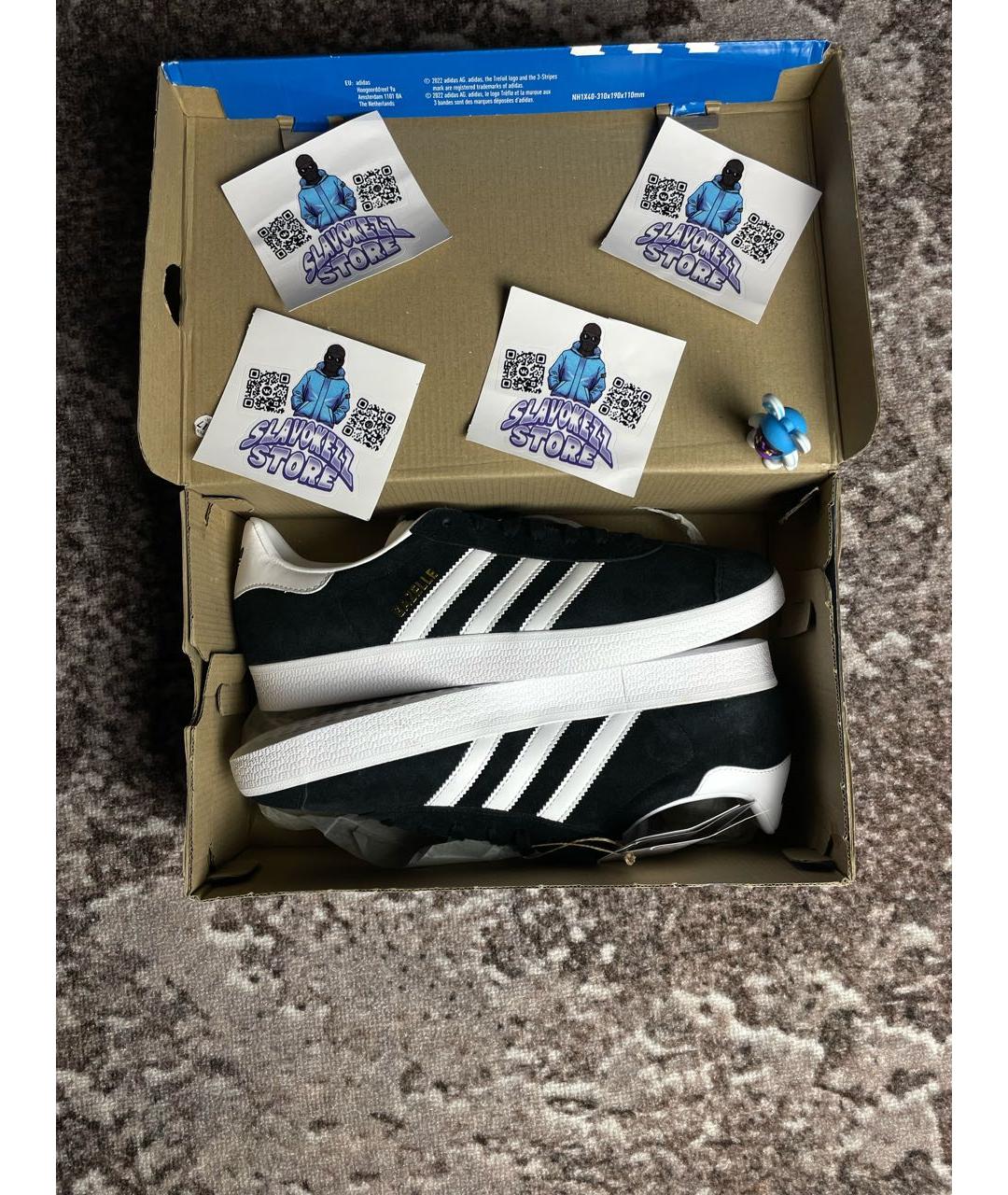 ADIDAS Черные замшевые низкие кроссовки / кеды, фото 2