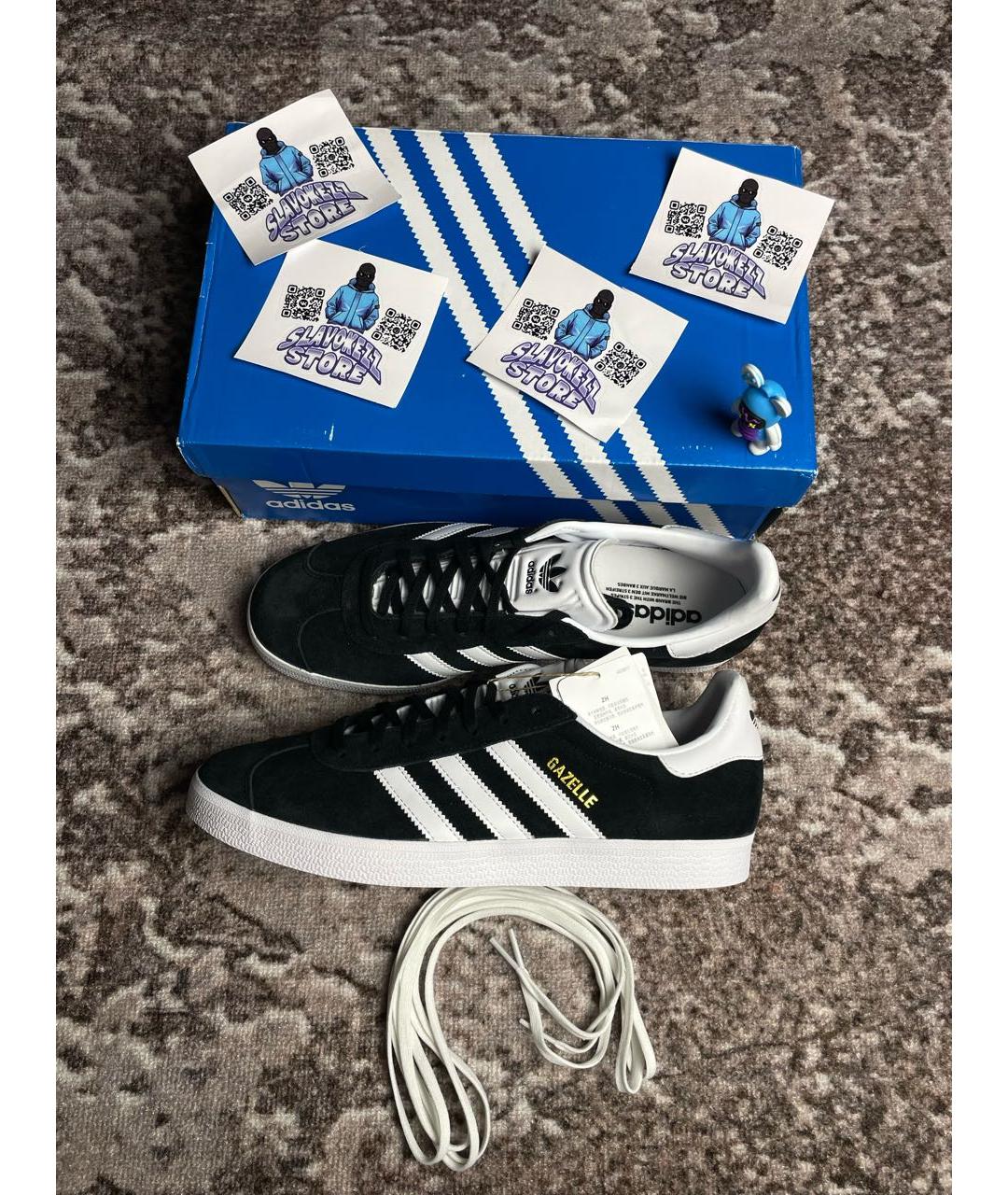 ADIDAS Черные замшевые низкие кроссовки / кеды, фото 5
