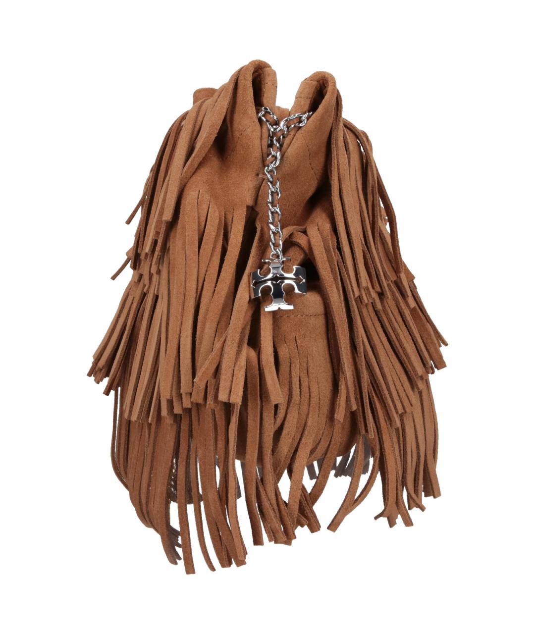 TORY BURCH Коричневая замшевая сумка тоут, фото 5