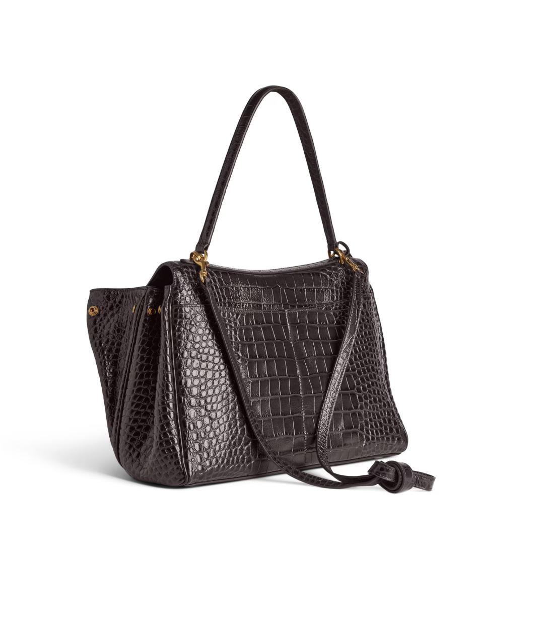 BALENCIAGA Коричневая кожаная сумка тоут, фото 3