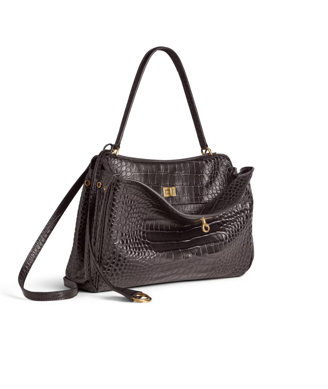 BALENCIAGA Коричневая кожаная сумка тоут, фото 2
