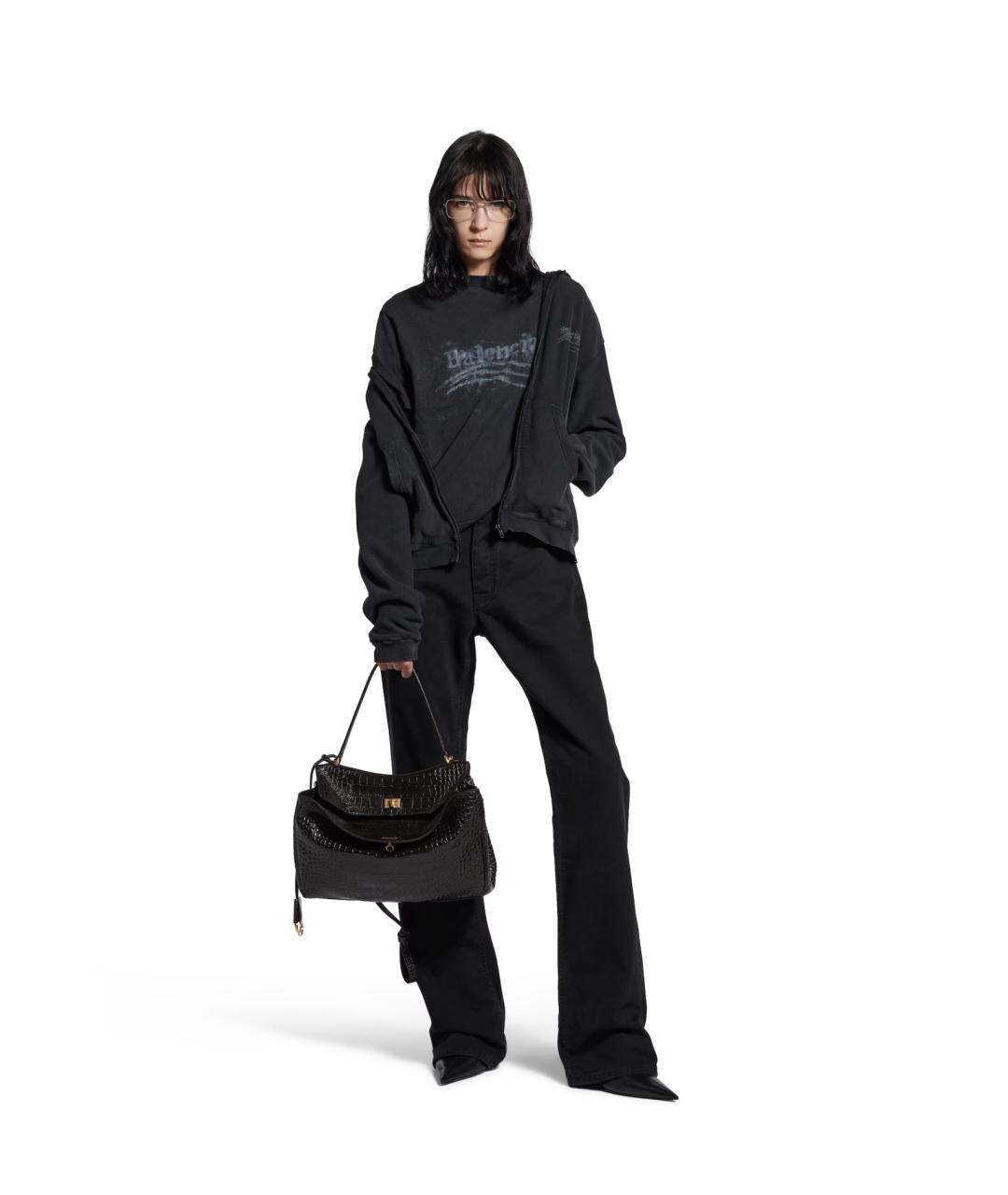 BALENCIAGA Коричневая кожаная сумка тоут, фото 7