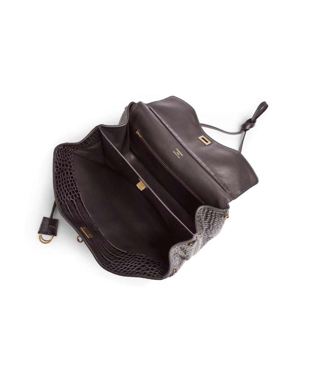 BALENCIAGA Коричневая кожаная сумка тоут, фото 5