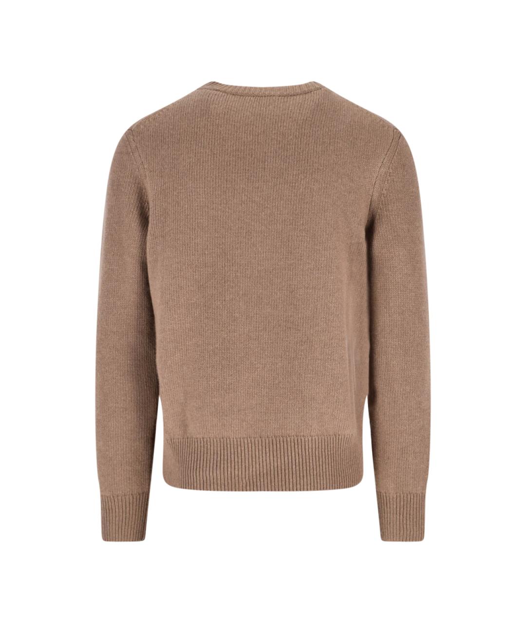 BURBERRY Коричневый шерстяной джемпер / свитер, фото 2