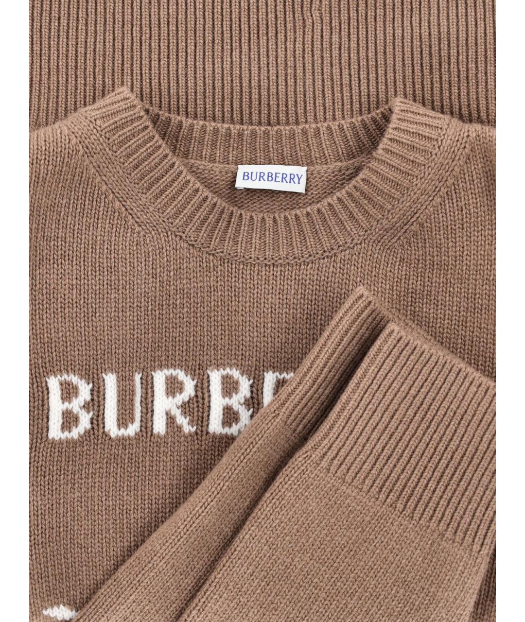 BURBERRY Коричневый шерстяной джемпер / свитер, фото 5