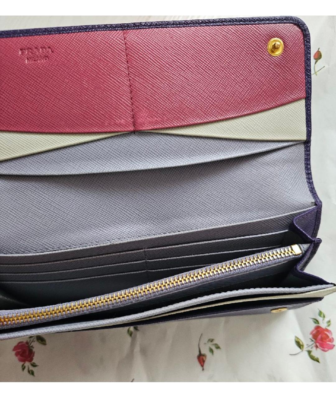 PRADA Фиолетовый кожаный кошелек, фото 6