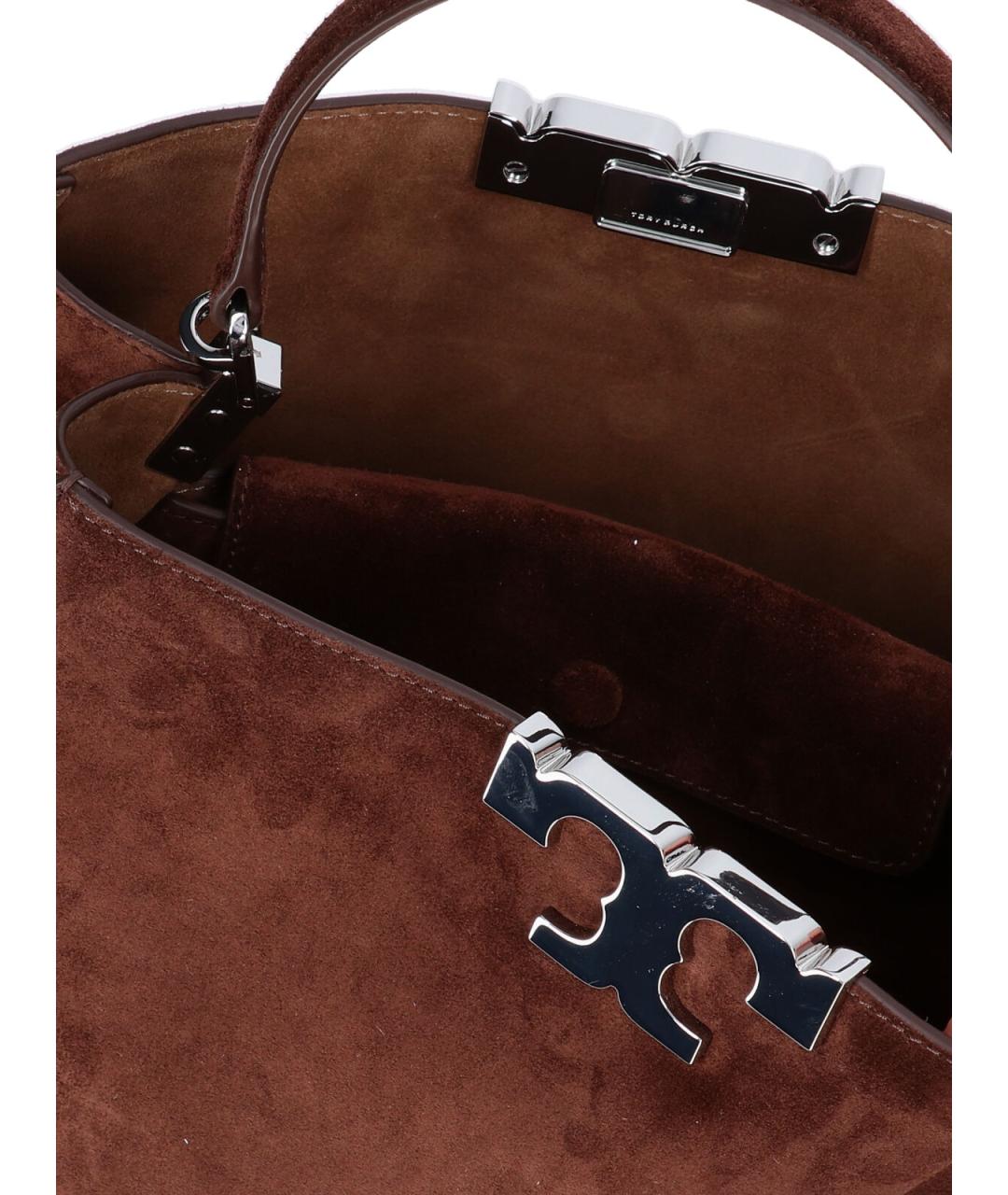 TORY BURCH Коричневая замшевая сумка тоут, фото 4