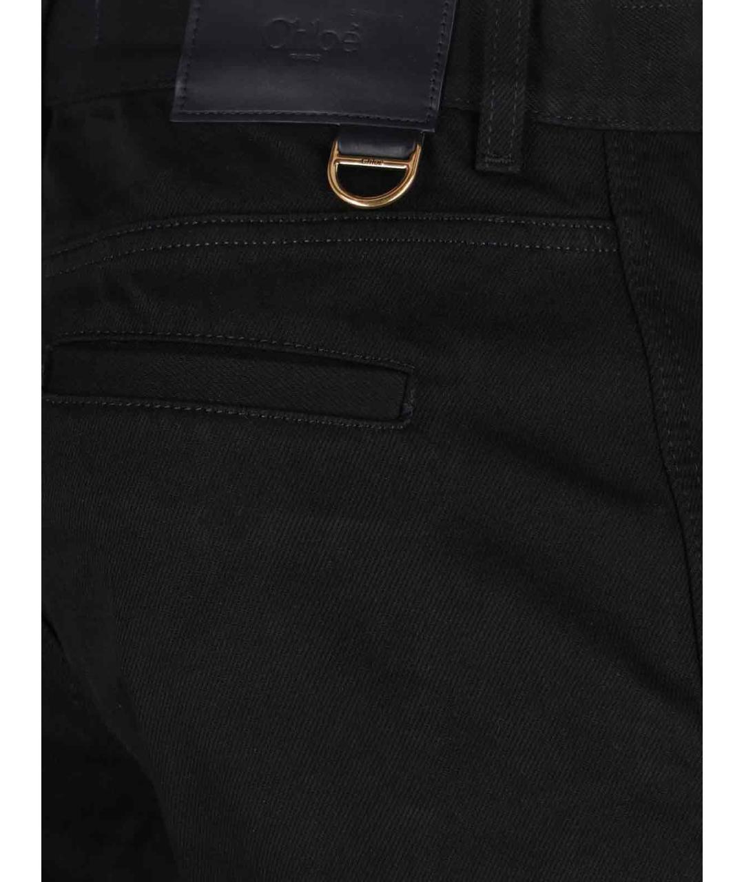 CHLOE Черные хлопковые прямые джинсы, фото 2