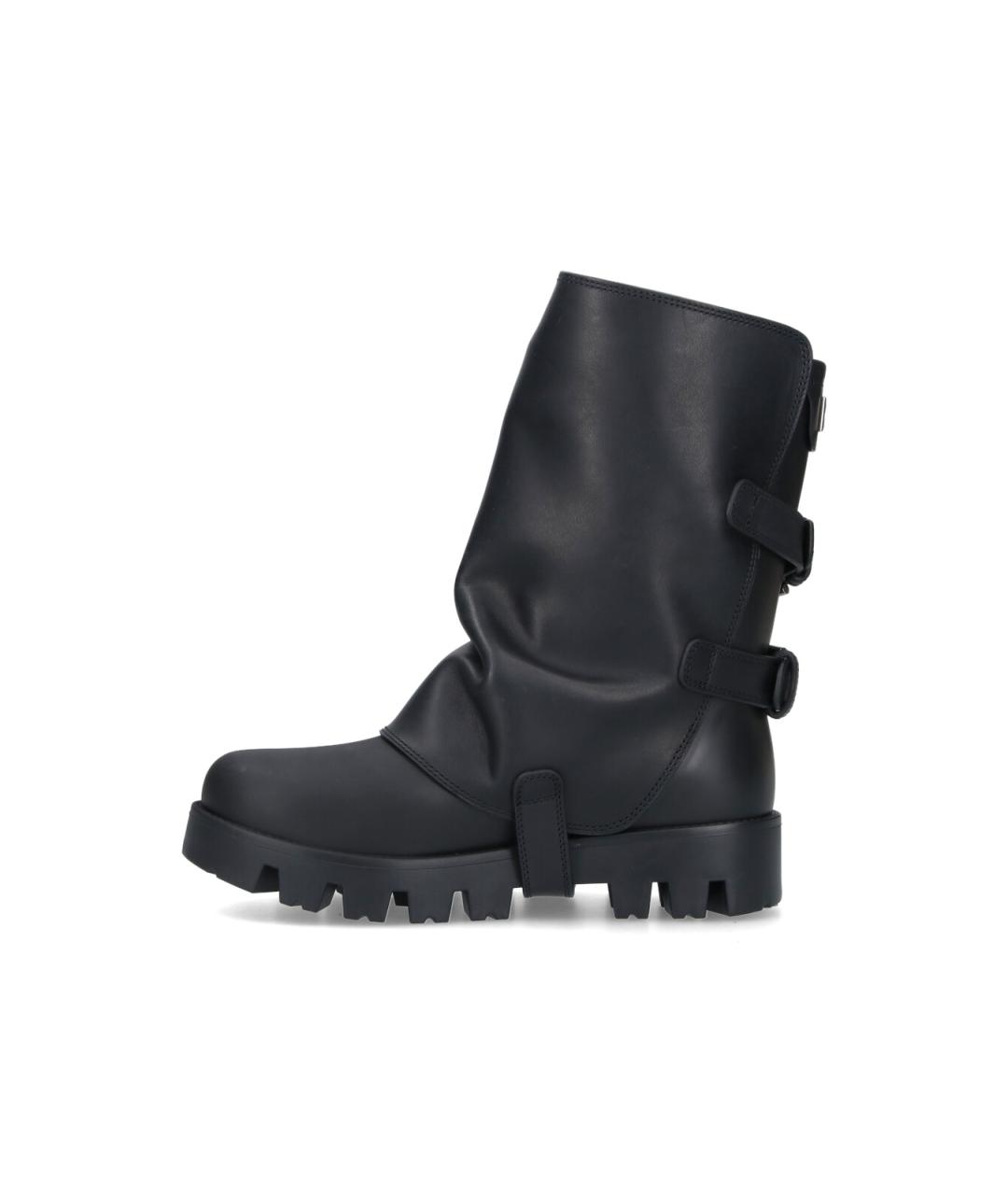 DOLCE&GABBANA Черные кожаные ботинки, фото 3