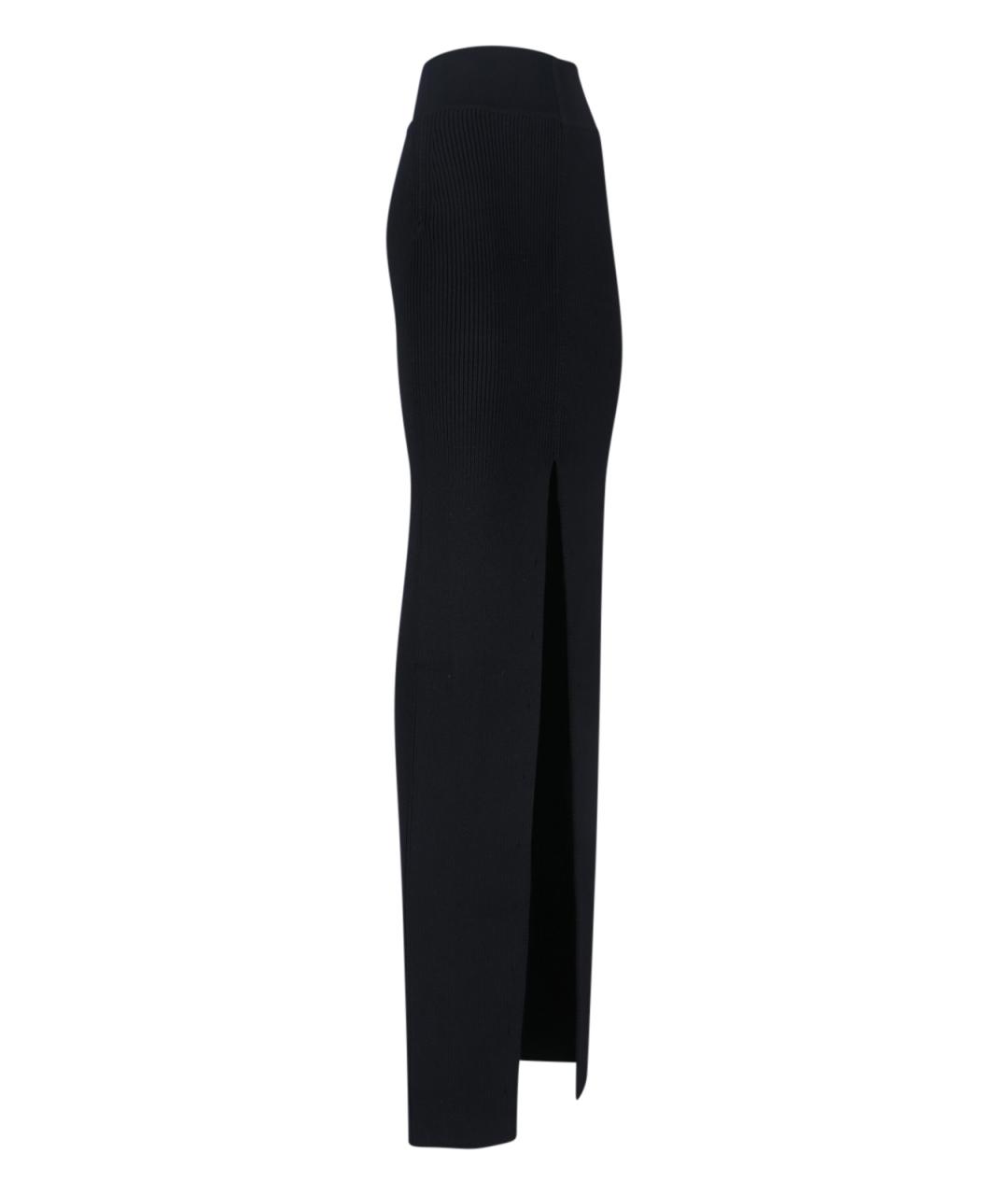 RICK OWENS Черная шерстяная юбка миди, фото 2