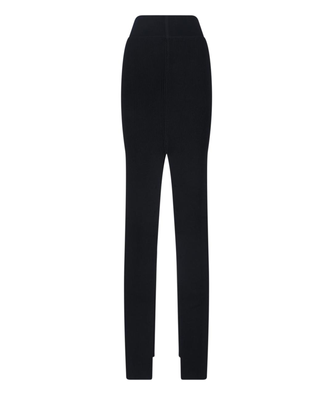 RICK OWENS Черная шерстяная юбка миди, фото 1