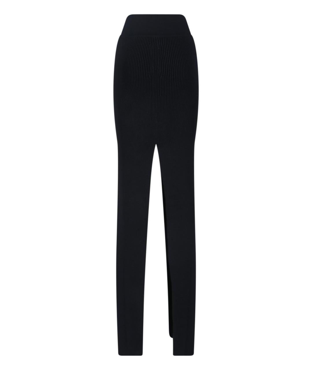 RICK OWENS Черная шерстяная юбка миди, фото 3