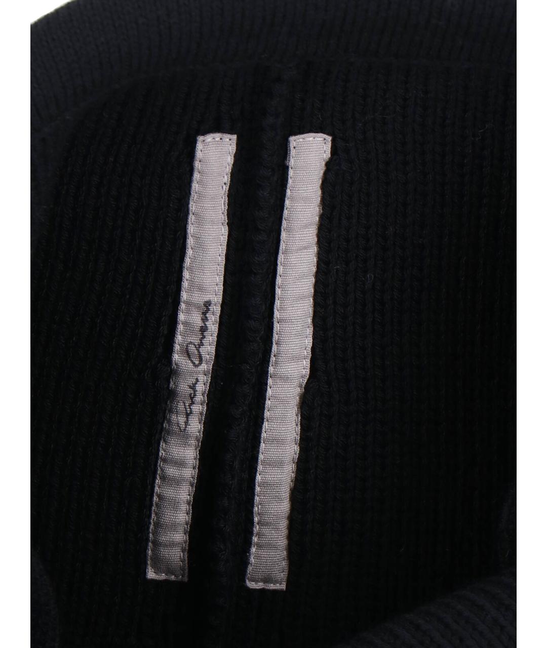 RICK OWENS Черная шерстяная юбка миди, фото 5