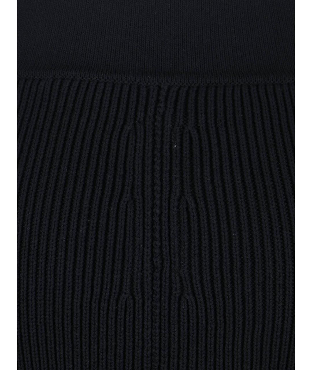 RICK OWENS Черная шерстяная юбка миди, фото 4