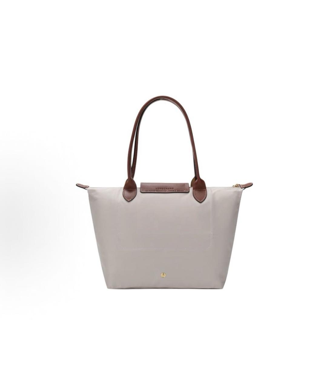 LONGCHAMP Бежевая кожаная сумка тоут, фото 2