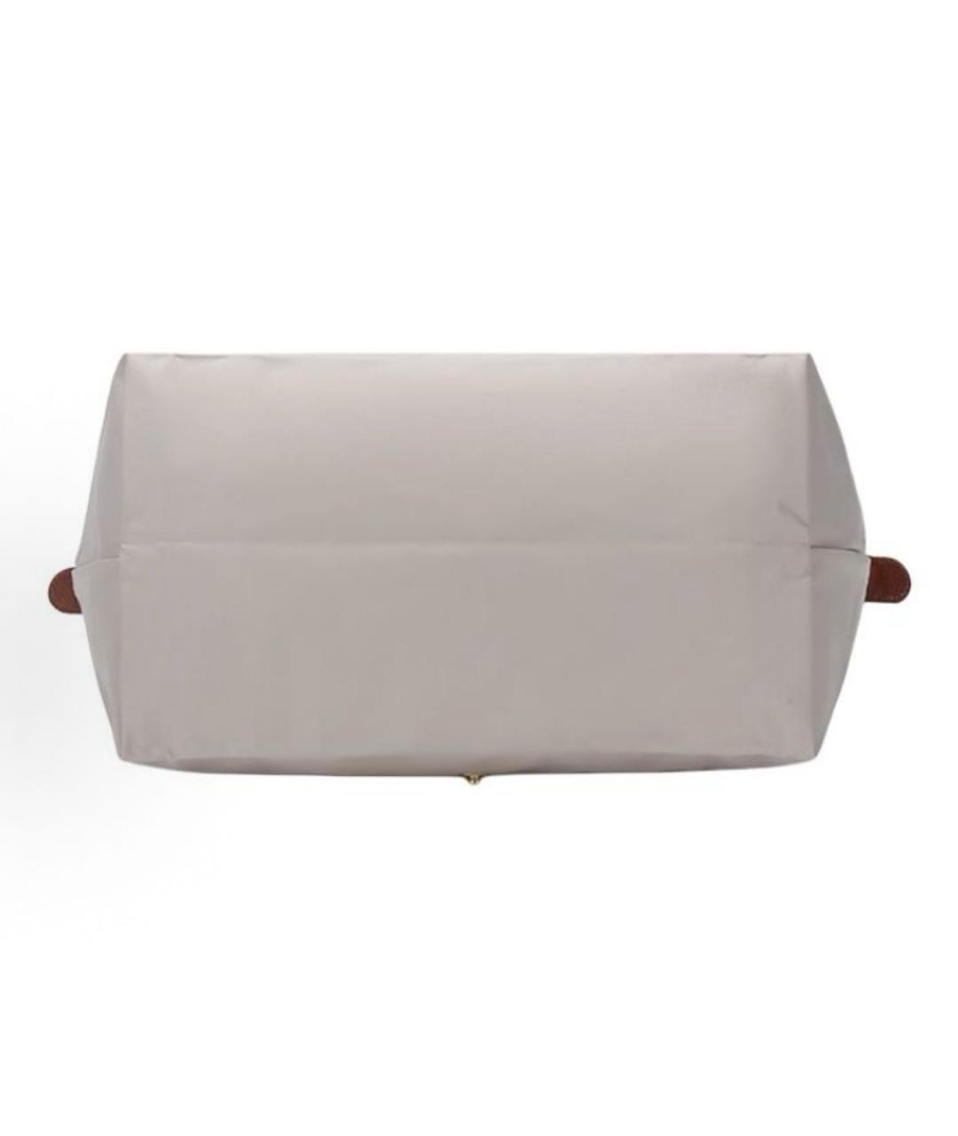 LONGCHAMP Бежевая кожаная сумка тоут, фото 5