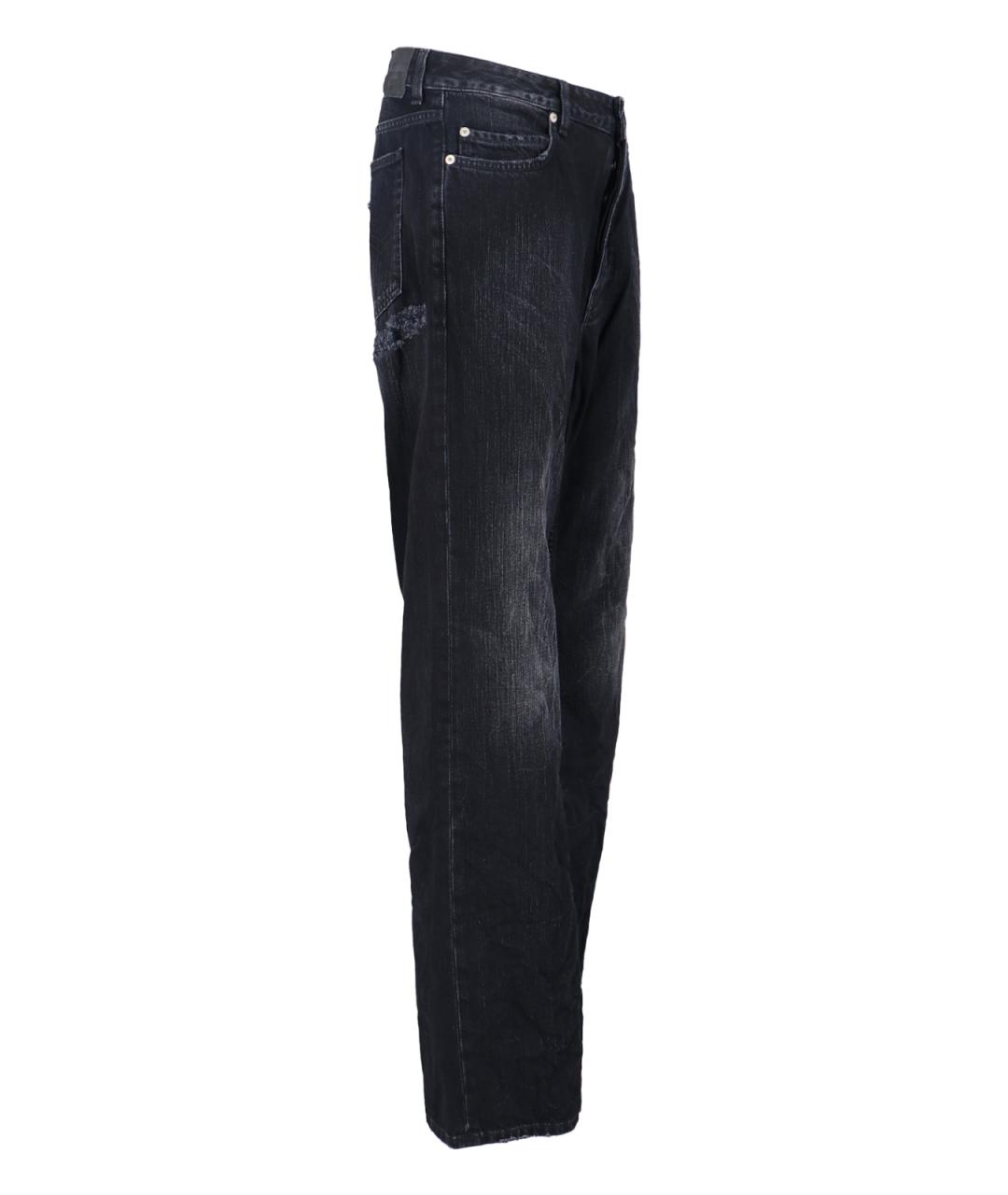 BALENCIAGA Черные хлопковые прямые джинсы, фото 3