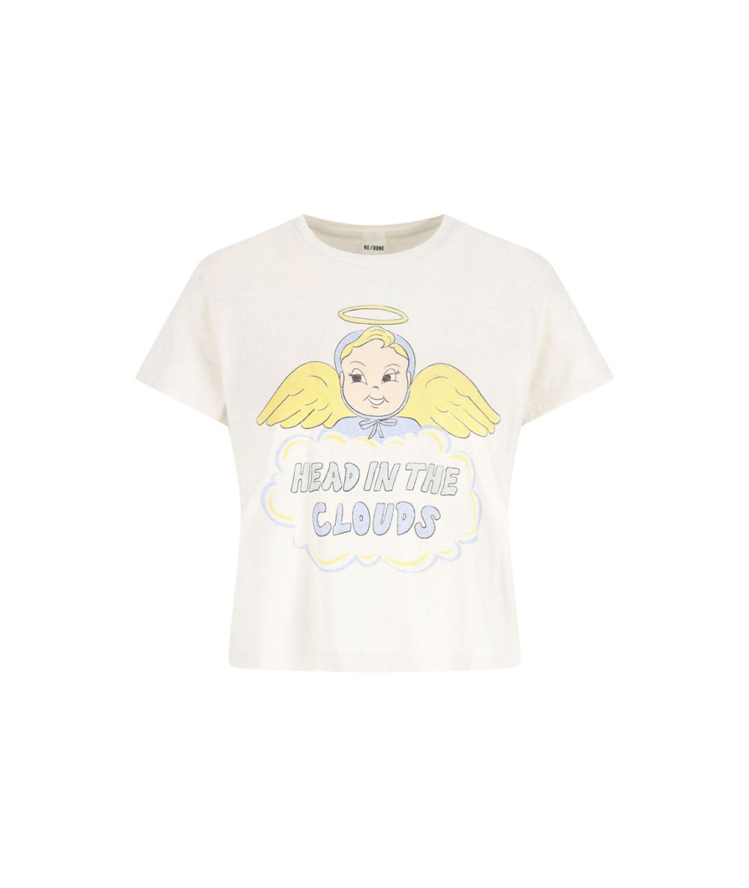RE/DONE Белая хлопковая футболка, фото 1