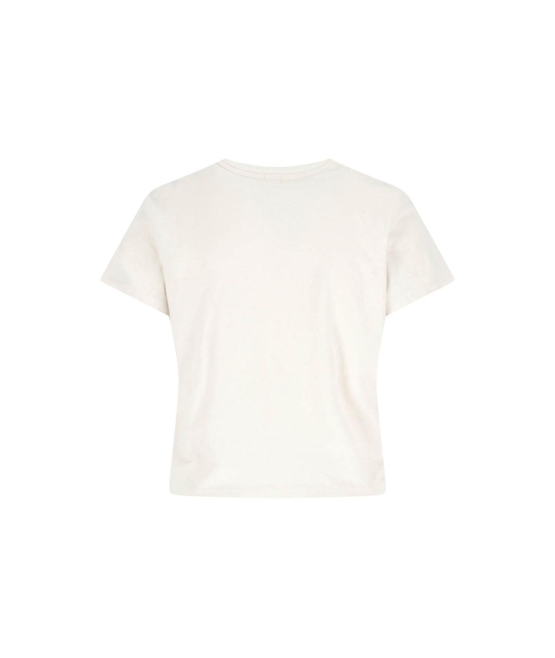 RE/DONE Белая хлопковая футболка, фото 2