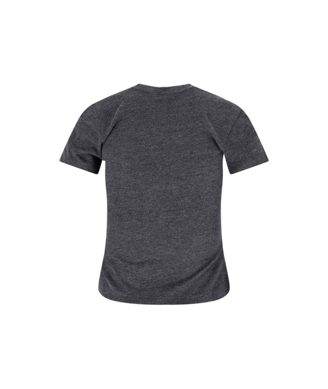 ALEXANDER WANG Серая хлопковая футболка, фото 2