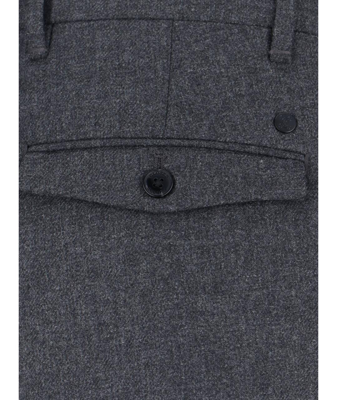 CLOSED Серые шерстяные повседневные брюки, фото 4