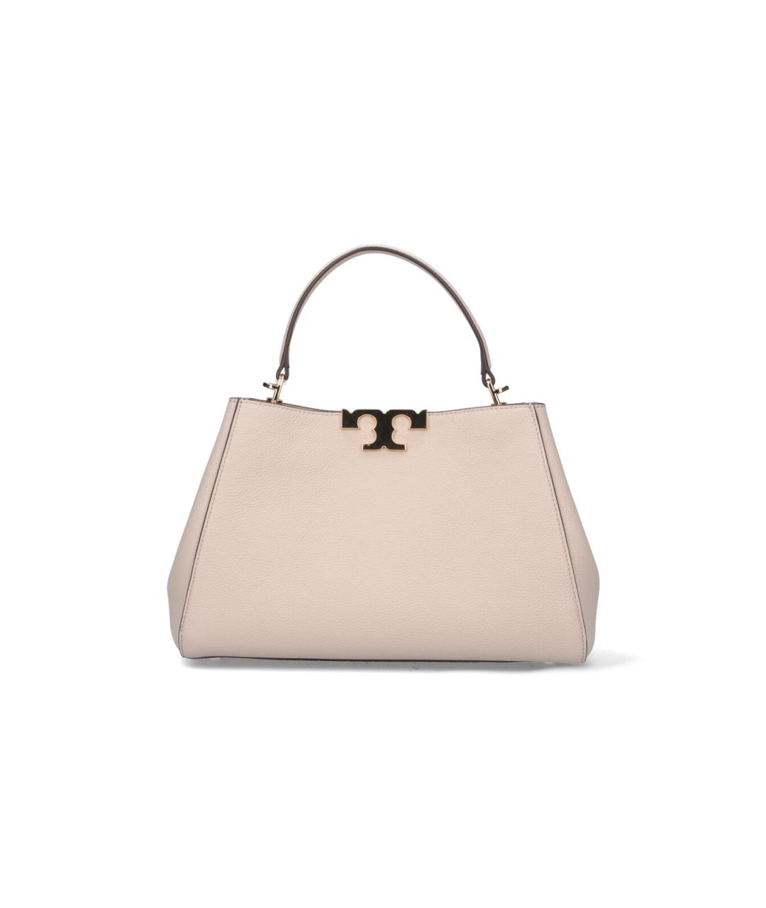 TORY BURCH Бежевая кожаная сумка тоут, фото 5