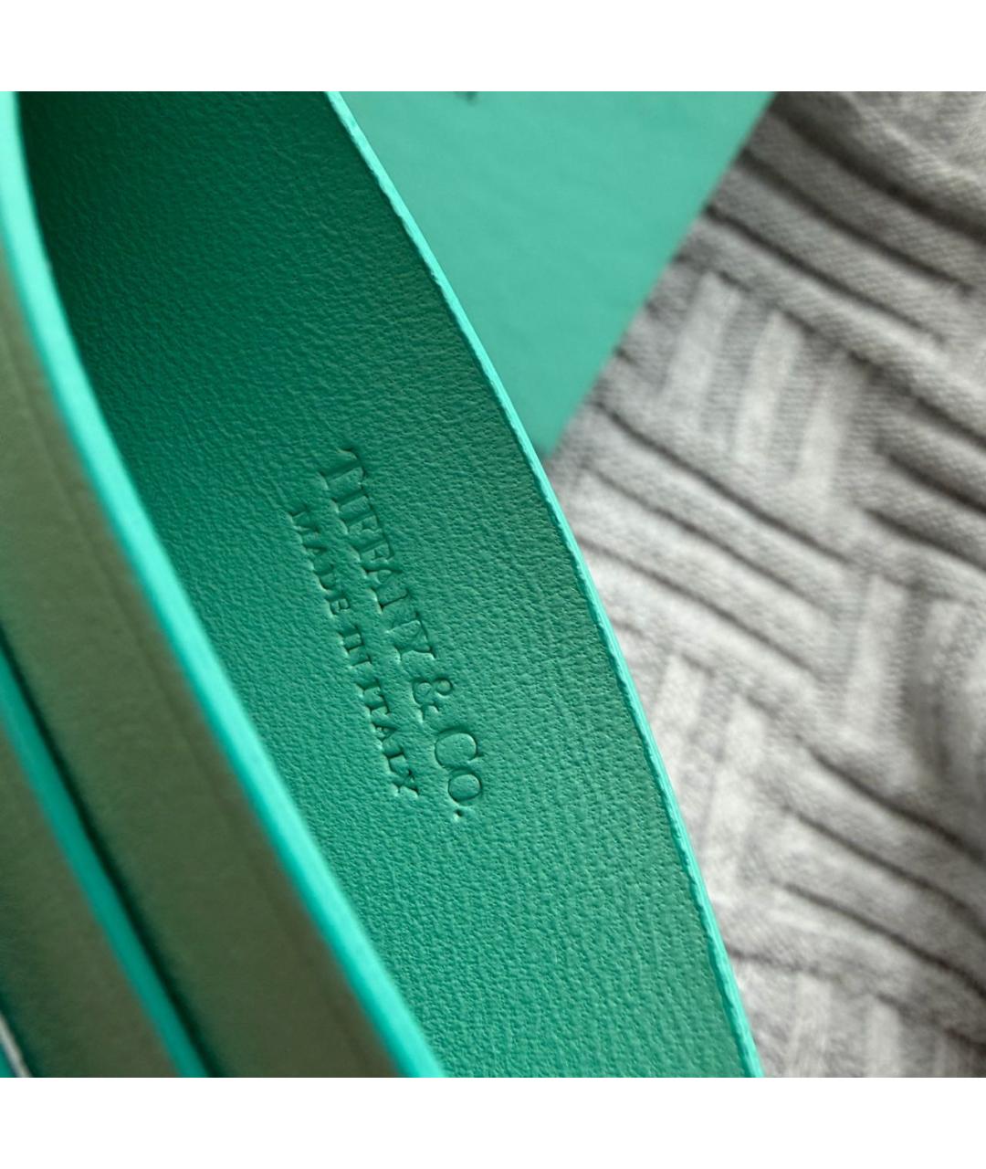 TIFFANY&CO Бирюзовый кожаный кардхолдер, фото 4