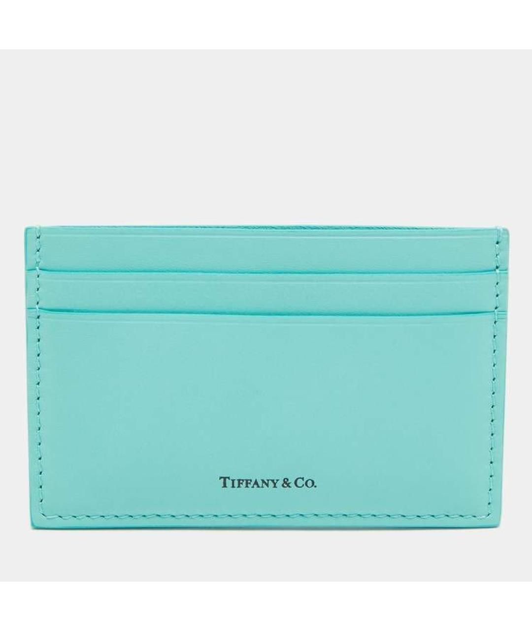 TIFFANY&CO Бирюзовый кожаный кардхолдер, фото 9