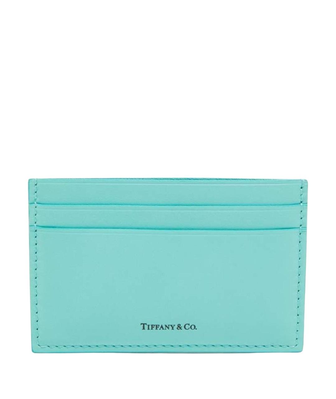 TIFFANY&CO Бирюзовый кожаный кардхолдер, фото 1