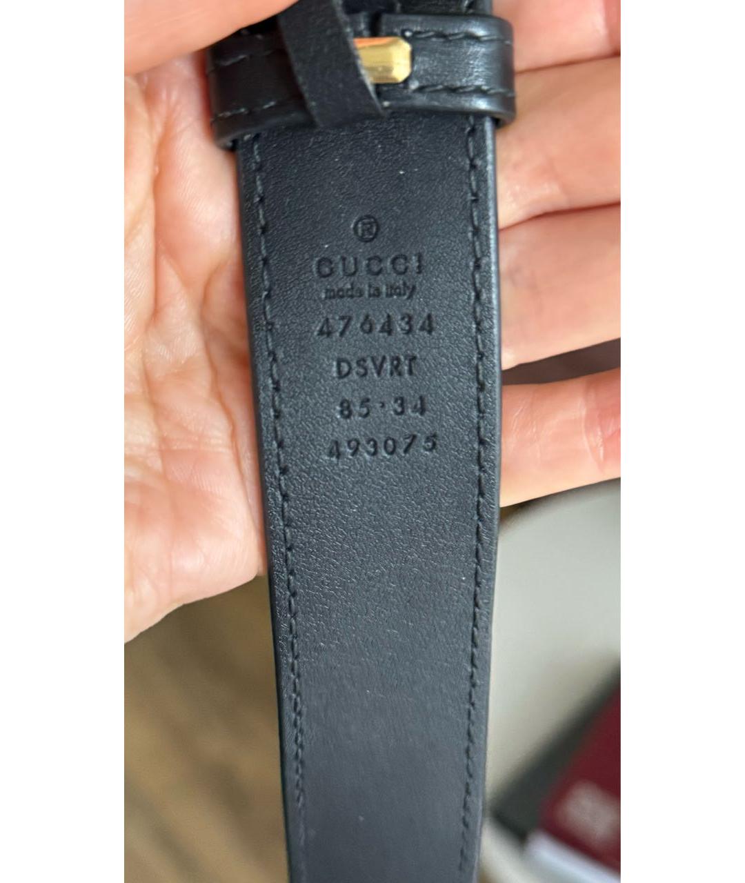 GUCCI Черная кожаная поясная сумка, фото 7