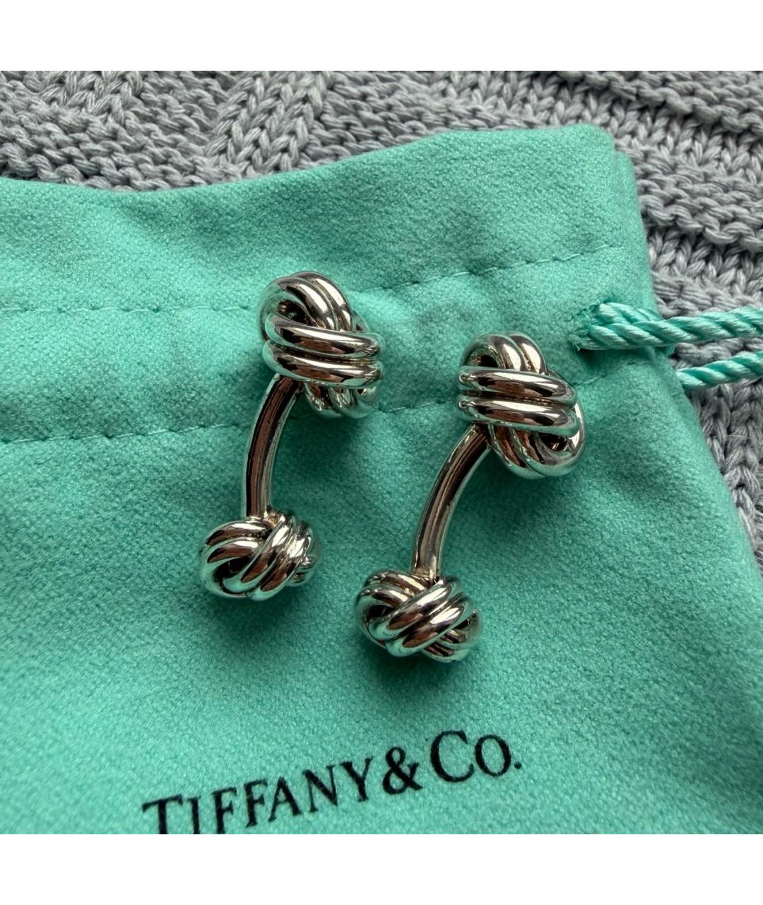 TIFFANY&CO Серебряные серебряные запонки, фото 9