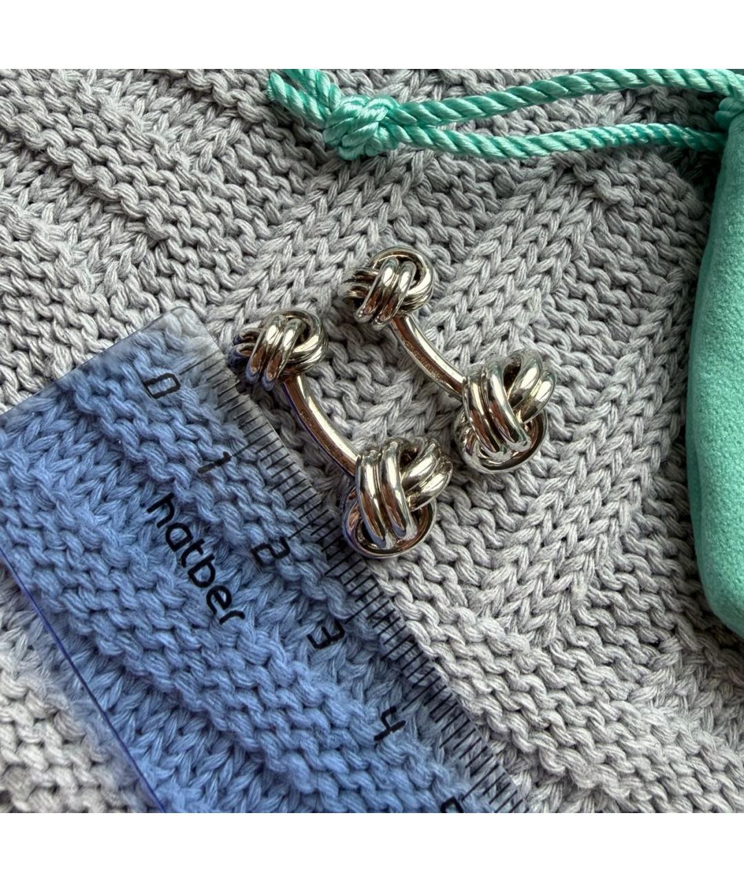 TIFFANY&CO Серебряные серебряные запонки, фото 7
