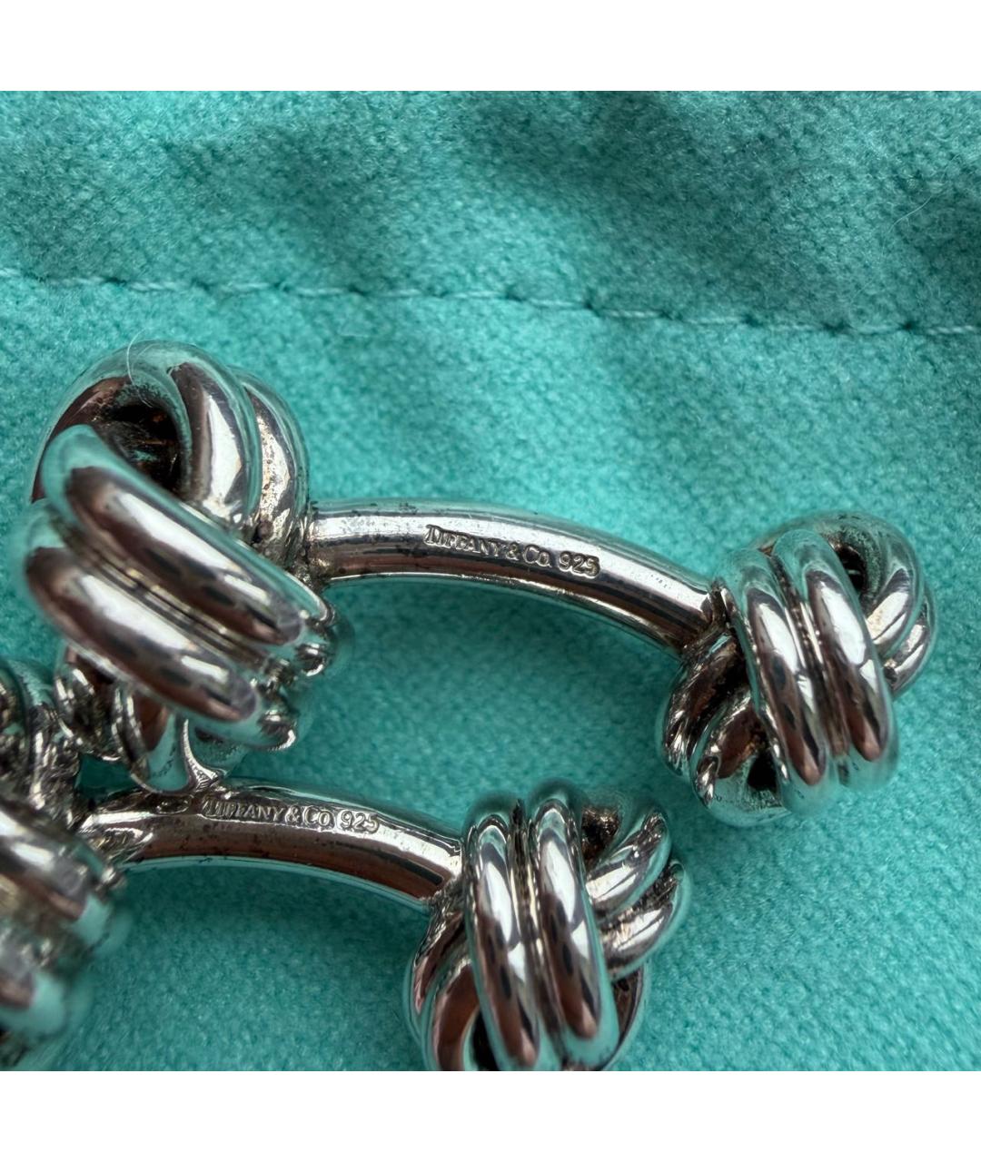 TIFFANY&CO Серебряные серебряные запонки, фото 4