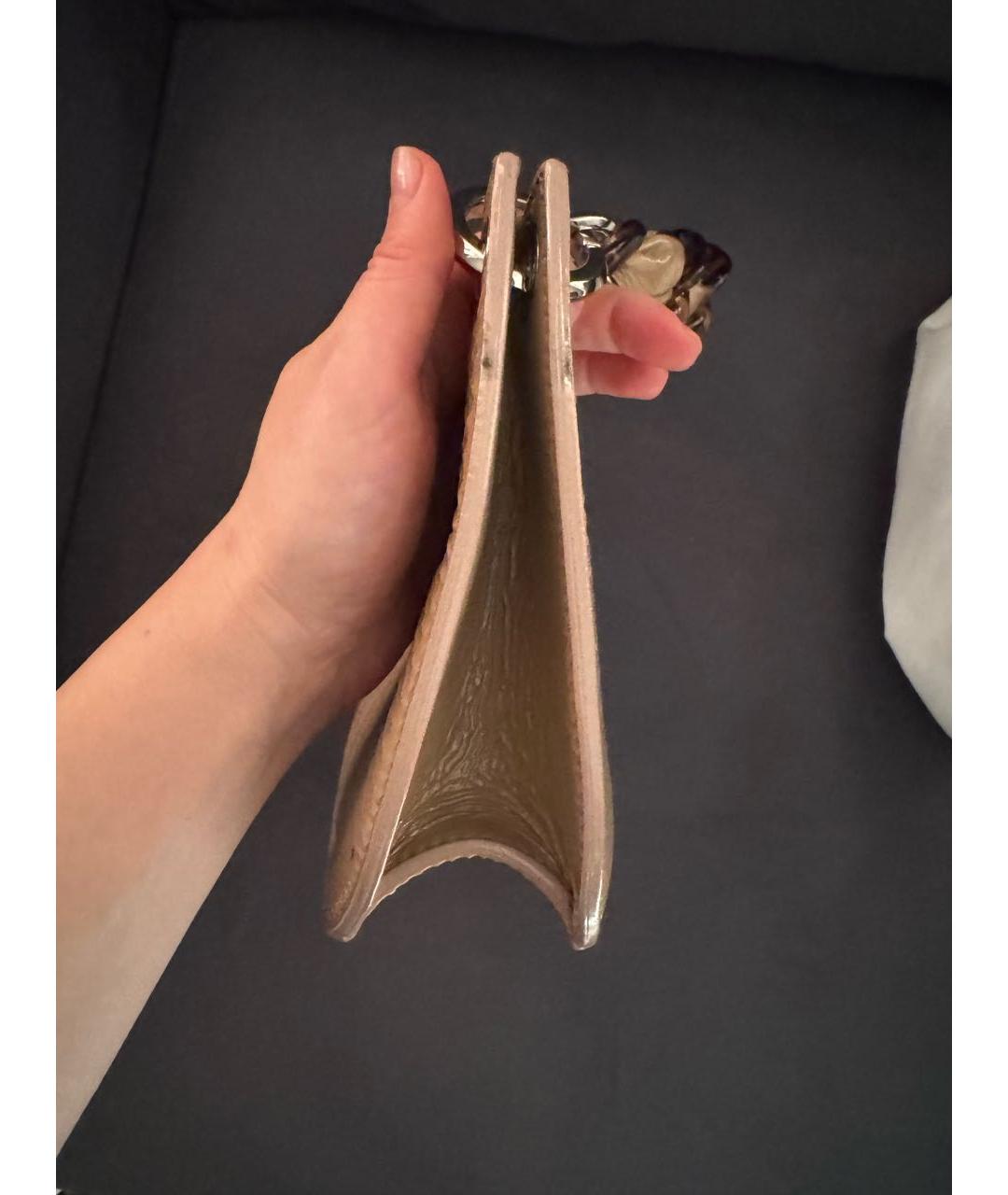 JIMMY CHOO Бежевая кожаная сумка через плечо, фото 5