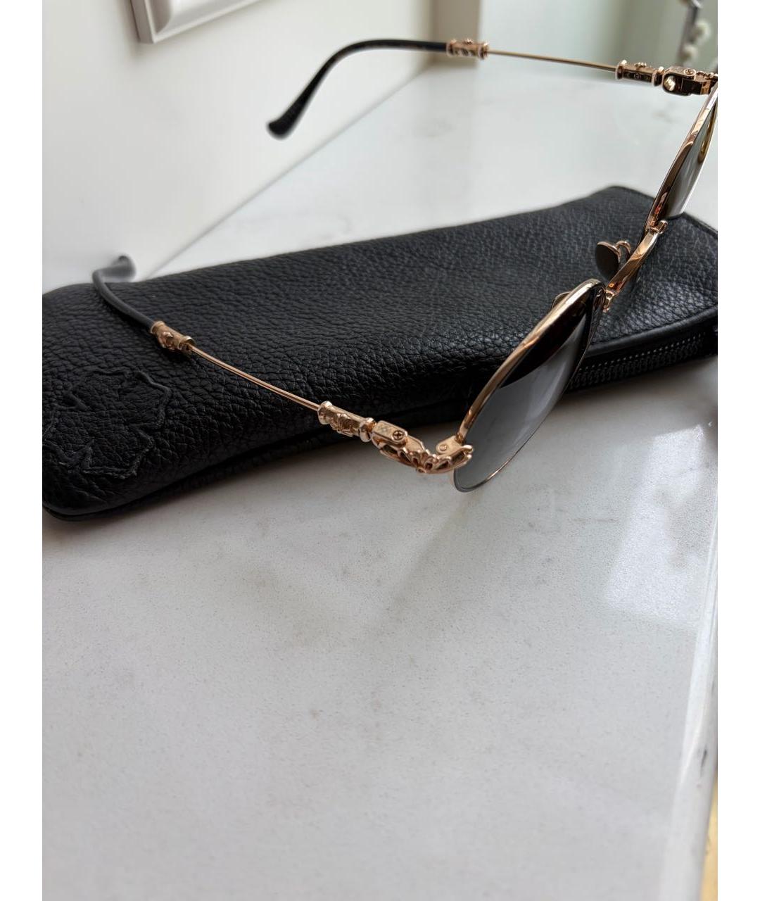 CHROME HEARTS Золотые металлические солнцезащитные очки, фото 3