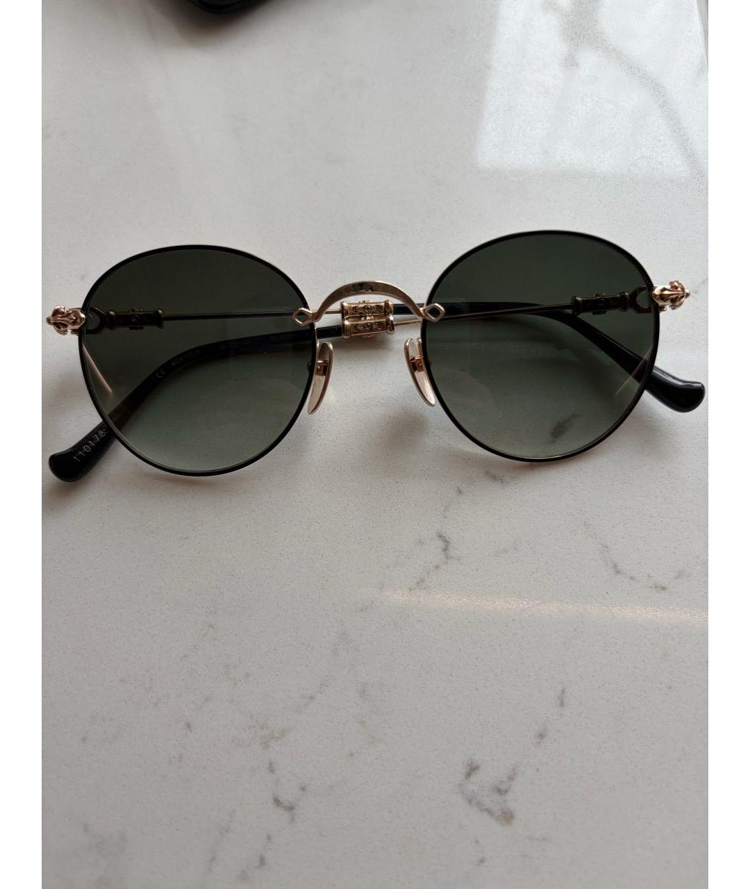 CHROME HEARTS Золотые металлические солнцезащитные очки, фото 6