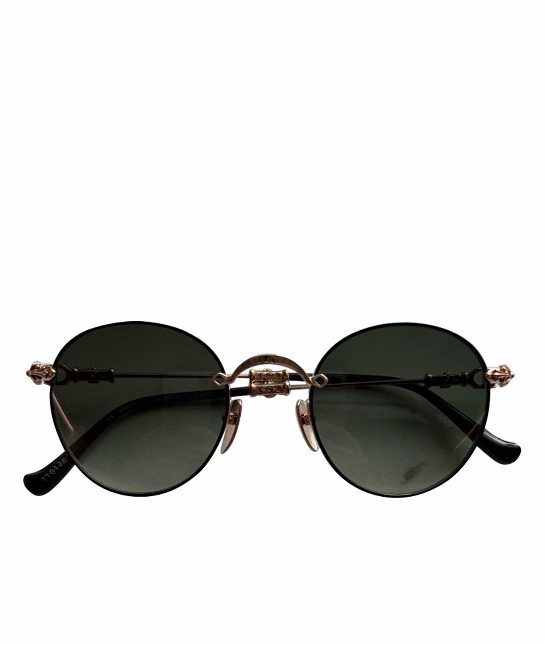 CHROME HEARTS Золотые металлические солнцезащитные очки, фото 1