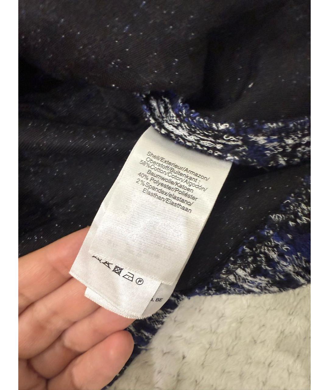 DKNY Синее твидовое повседневное платье, фото 4