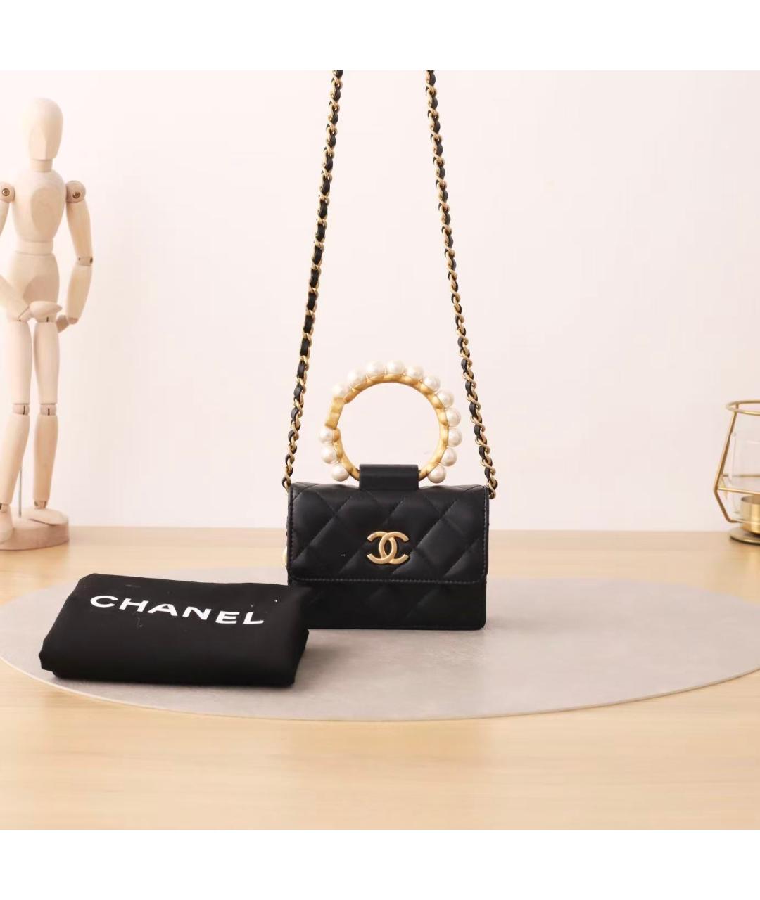 CHANEL Голубая кожаная сумка через плечо, фото 2