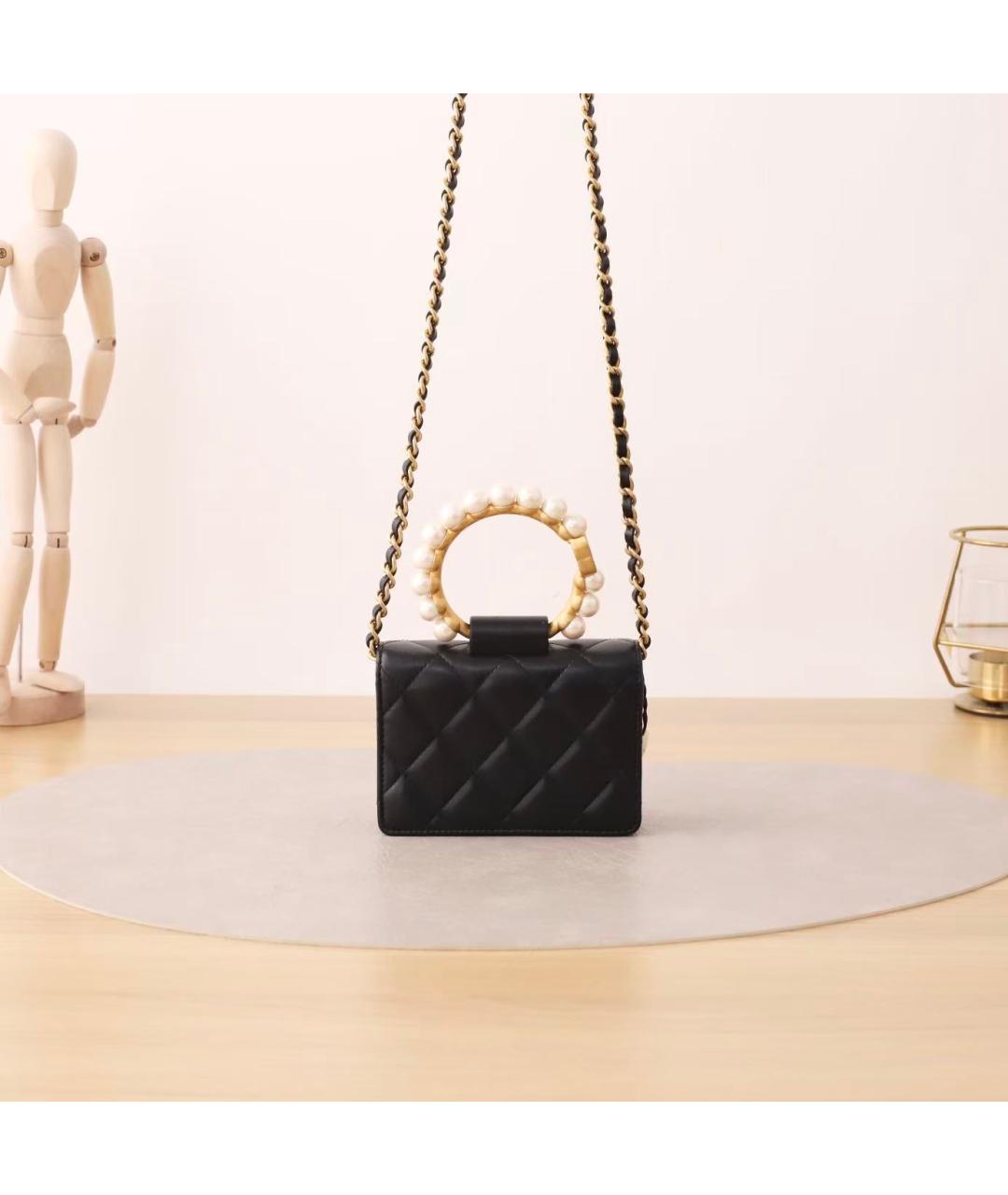 CHANEL Голубая кожаная сумка через плечо, фото 4