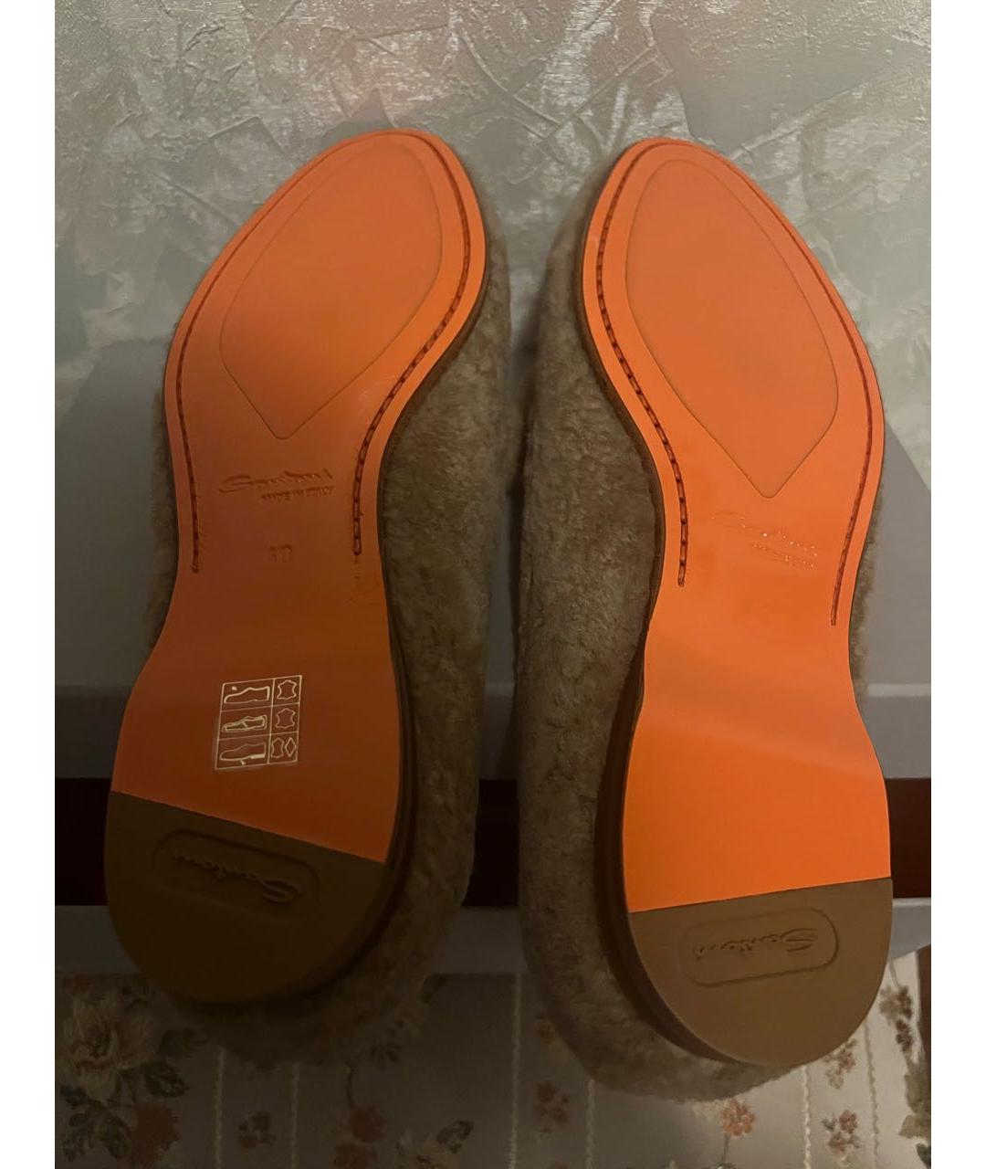 SANTONI Коричневые кожаные туфли, фото 4
