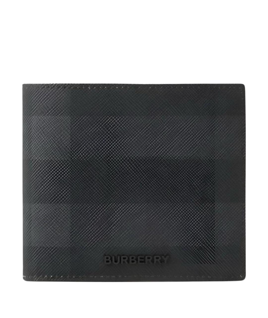 BURBERRY Черный кожаный кошелек, фото 1