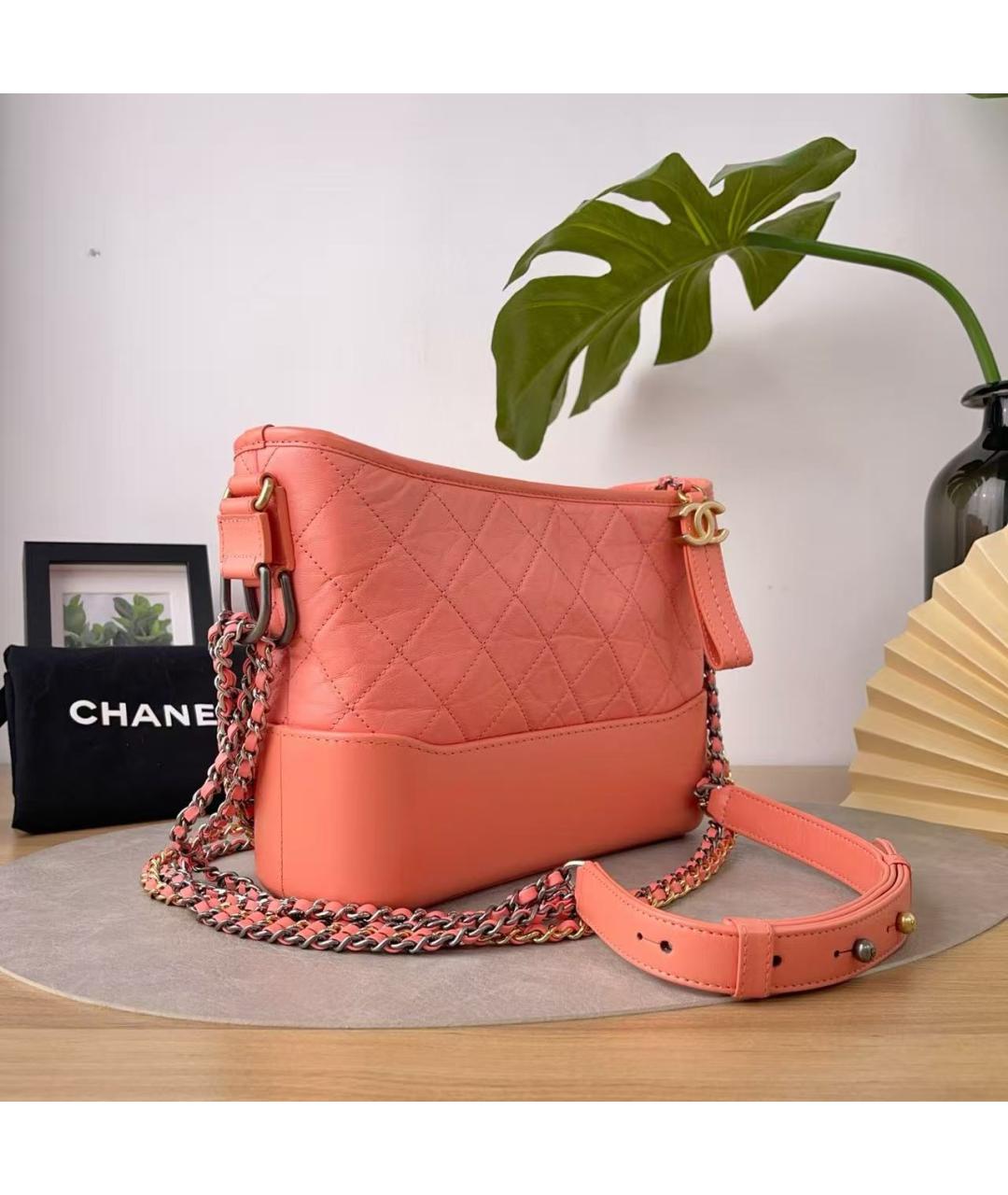 CHANEL Розовая кожаная сумка через плечо, фото 4