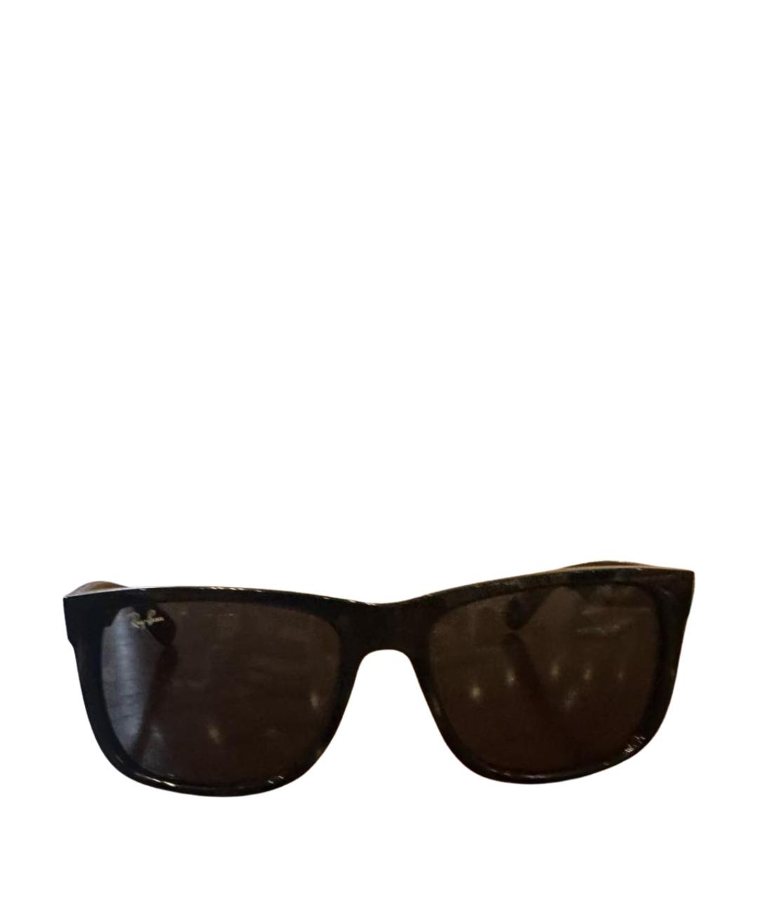 RAY BAN Черные пластиковые солнцезащитные очки, фото 1