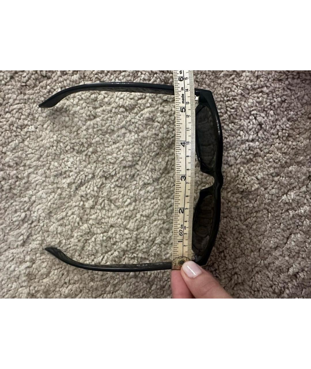 RAY BAN Черные пластиковые солнцезащитные очки, фото 6