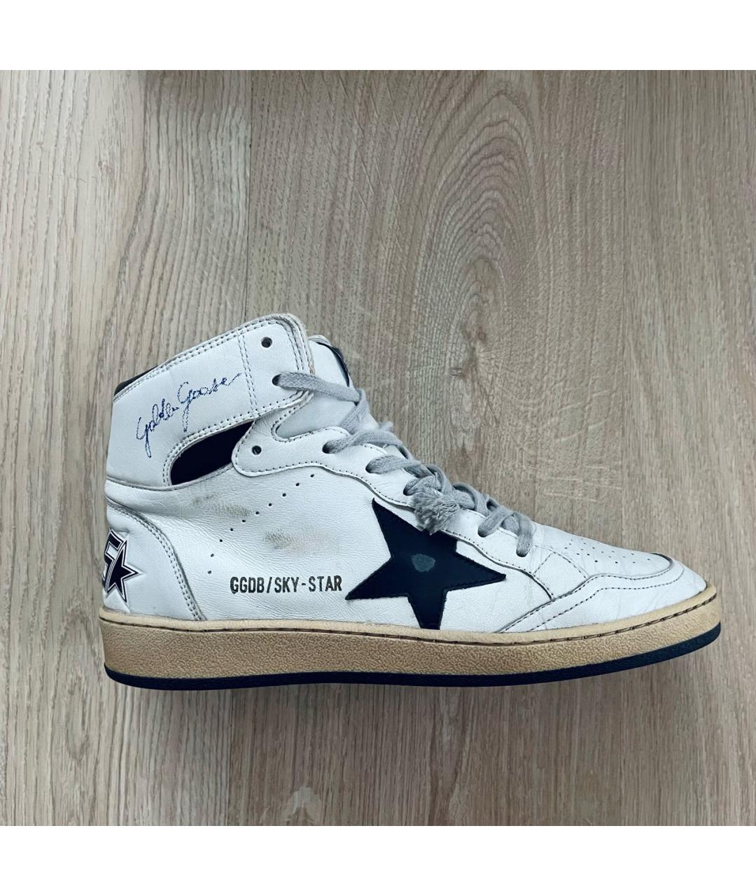 GOLDEN GOOSE DELUXE BRAND Белые кожаные кеды, фото 2