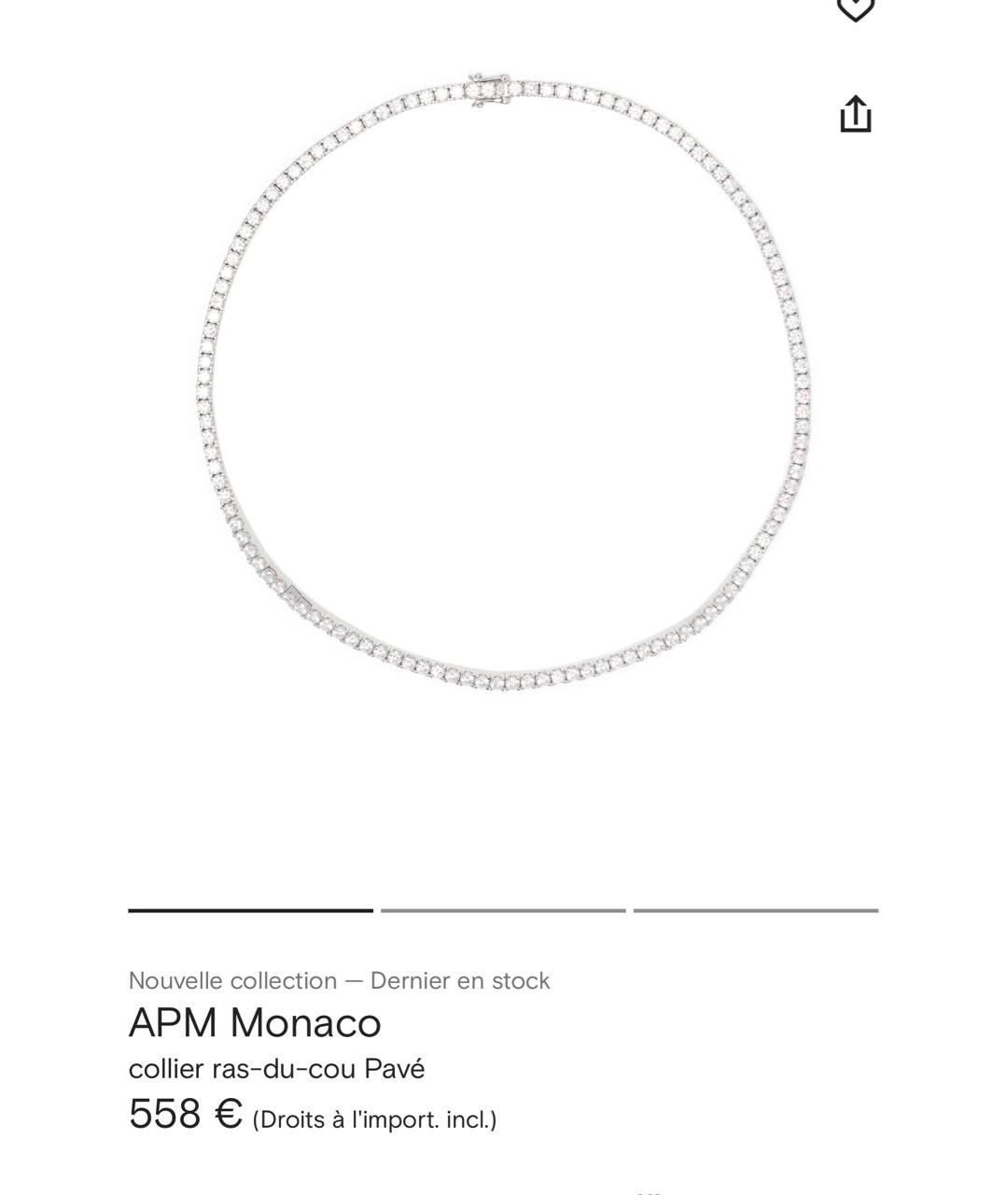 APM Monaco Серебряное серебряное колье, фото 9