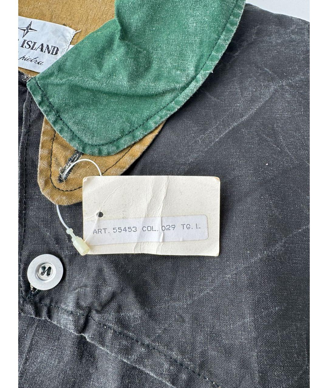 STONE ISLAND Черная хлопковая куртка, фото 8