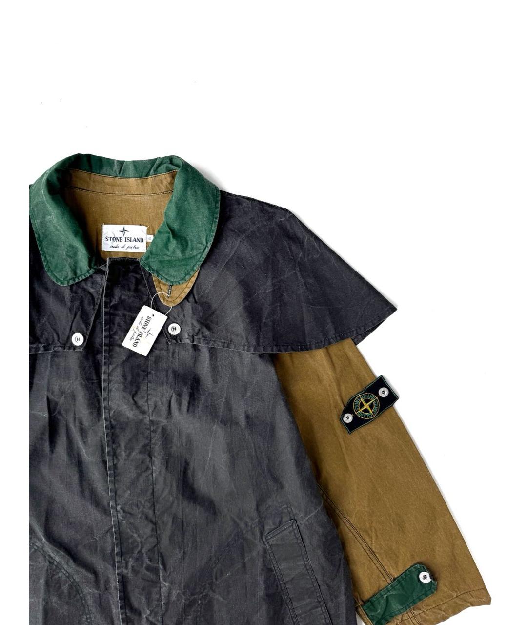 STONE ISLAND Черная хлопковая куртка, фото 3