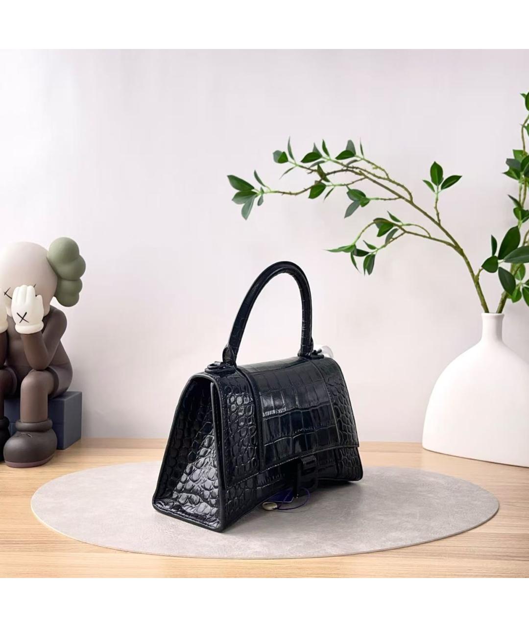 BALENCIAGA Черная кожаная сумка с короткими ручками, фото 5